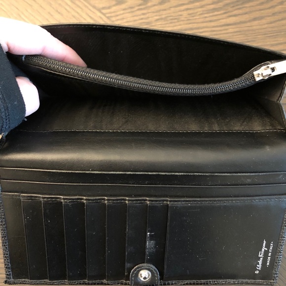 Salvatore Ferragamo Black Patent Leather Wallet - Picture 5 of 6